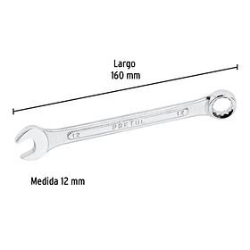 LLAVE MIXTA 12mm x 160mm PRETUL