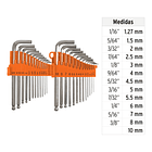 JUEGO 25 LLAVES ALLEN LARGAS PUNTA BOLA ORGANIZADOR TRUPER 2