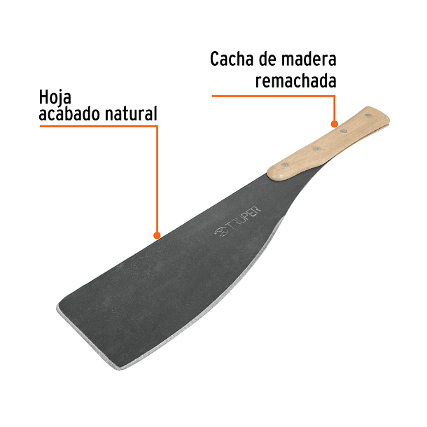 MACHETE CAÑERO SIN GANCHO 15” 38cm TRUPER 2