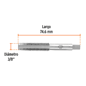 MACHUELO SEMICONICO 3/8“ x 24 ESTUCHE 5 PIEZAS TRUPER