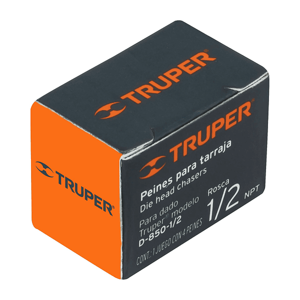 PEINE PARA DADO JUEGO 4 PIEZAS MEDIDA 1/2” TRUPER 4