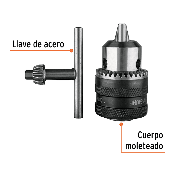 MANDRIL CHUCKS 3/8” CON LLAVE 1.5 - 10mm TRUPER 2