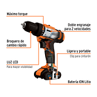 TALADRO INALAMBRICO 12V 3/8 BATERIA ION LITIO TRUPER 2