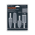 JUEGO DE PUNTAS ACERO INOX JUEGO 4 PIEZAS 1/4” TRUPER 1
