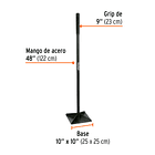 PISON PARA COMPACTAR MANGO ACERO BASE 10x10” 25x25cm TRUPER 1