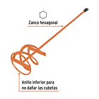 MEZCLADOR DE PINTURA ACERO LARGO 60cm DIAMETRO 5” TRUPER 2