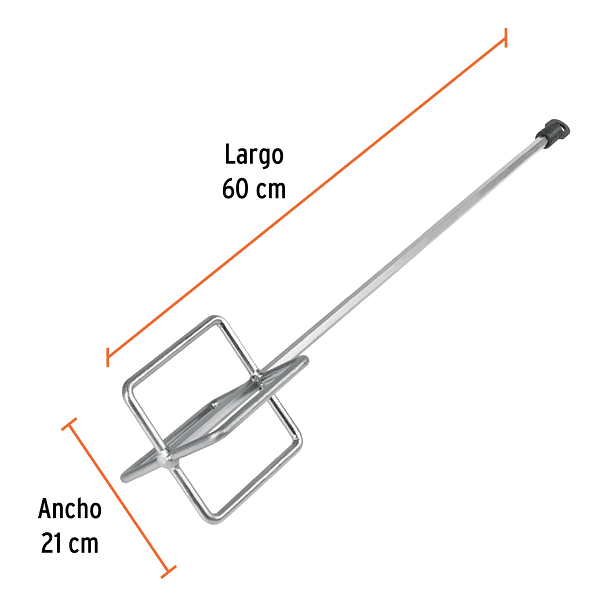 MEZCLADOR DE MASILLA PARA TALADRO LARGO 60cm TRUPER 2