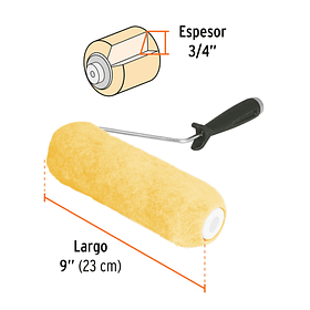 RODILLO FELPA 9” 23cm SUPERFICIES RUGOSAS TRUPER