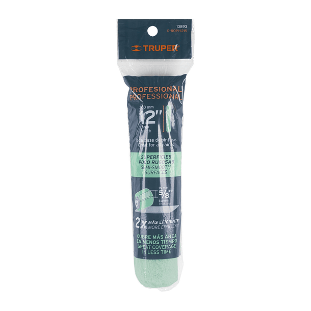 REPUESTO FELPA 5/8” PARA RODILLOS 12” 30cm TRUPER 4