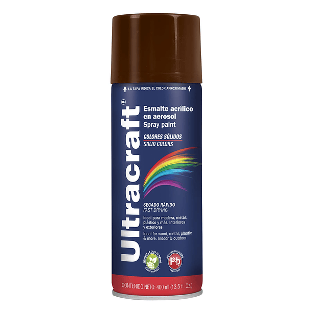PINTURA EN AEROSOL SPRAY 400ml MARRON ULTRACRAFT 