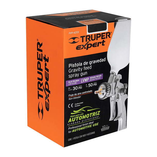 PISTOLA VASO PLASTICO 600ml 30-50 PSI PIPI-420X TRUPER 5