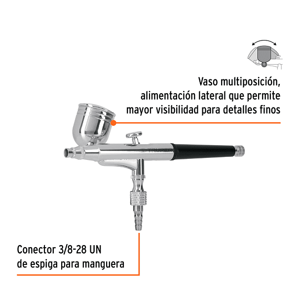 AEROGRAFO DE GRAVEDAD 20 - 30 PSI TRUPER 2