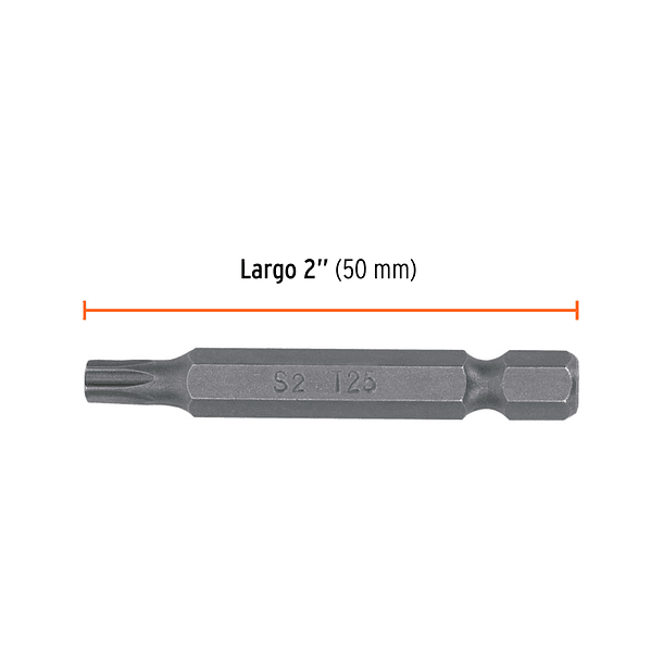 ESTUCHE 5 PUNTAS TORX SEGURO LARGO 2” 50mm PUNTA T25 TRUPER 2