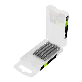 ESTUCHE 5 PUNTAS TORX SEGURO LARGO 2” 50mm PUNTA T30 TRUPER