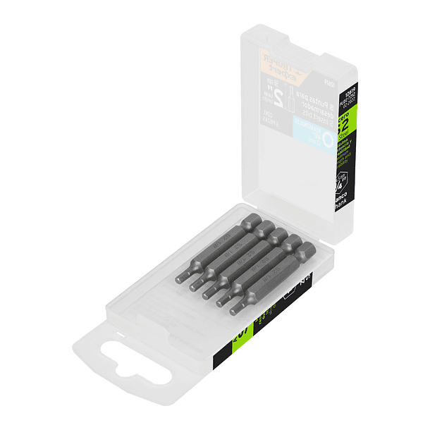 ESTUCHE 5 PUNTAS HEXAGONAL LARGO 2” 50mm PUNTA 1/8” TRUPER 1