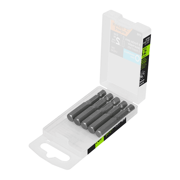 ESTUCHE 5 PUNTAS HEXAGONAL LARGO 2” PUNTA 8mm TRUPER 1