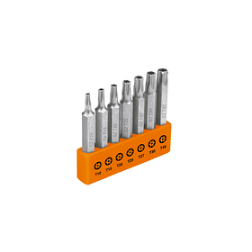 JUEGO 7 PUNTAS TORX SEGURO LARGO 2” BLISTER COMBINADAS TRUPER