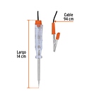 PROBADOR PILOTO 14cm CON CAIMAN CABLE 94cm TRUPER 1