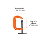 PRENSA FORJADA EN ACERO APERTURA 4” 100mm TRUPER 2