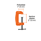 PRENSA TROQUELADA DE ACERO APERTURA 2” 50mm TRUPER 2