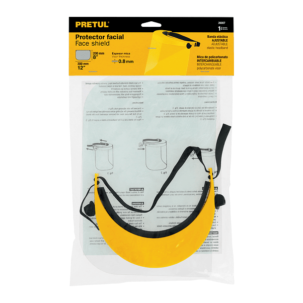 PROTECTOR FACIAL MICA 200x300mm PRETUL 3