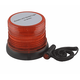LUZ DE EMERGENCIA LED CIRCULINA ESTROBOSCOPICA 12 Y 24VDC IMANTADA ROJO PARA CARROS O AUTOS 