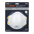 RESPIRADOR DESECHABLE BLISTER 2PZA N95 CONTRA AEROSOL TRUPER 3