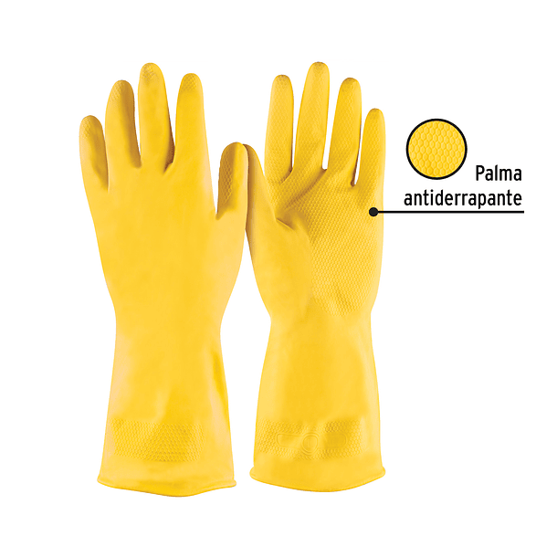 GUANTES DE LATEX AMARILLOS TALLA G PRETUL 2