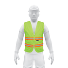 CHALECO DE SEGURIDAD CON CINTA 3/4” VERDE TRUPER 1