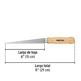 SERRUCHO PARA PLAFON Y DRYWALL LARGO 6” 15cm PRETUL