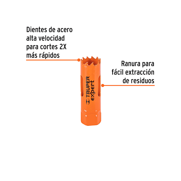 SIERRA COPA BIMETALICA GUIA 3/8” DIAMETRO 3/4” TRUPER 2