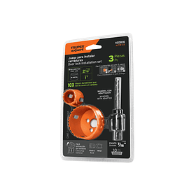 JUEGO PARA INSTALAR CERRADURA BLISTER 3 PIEZAS TRUPER