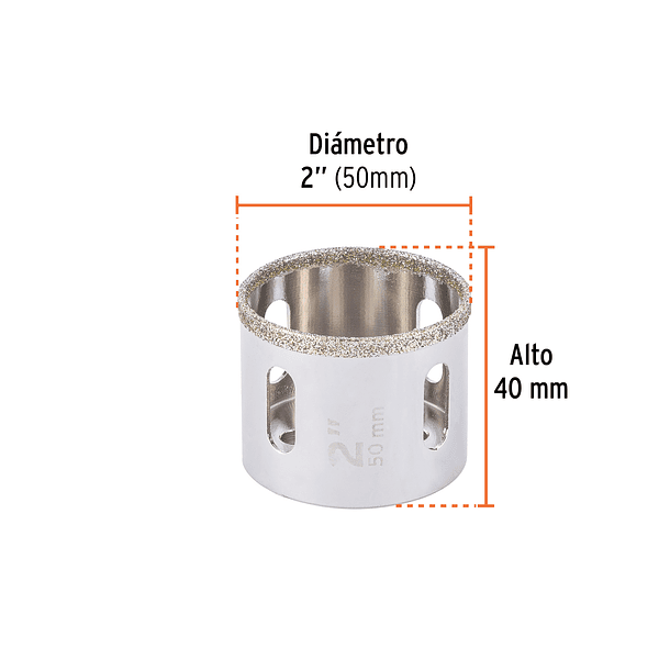 SIERRA COPA DIAMANTE BORDE CONTINUO 7/16” DIAM 2” TRUPER 1