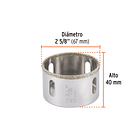 SIERRA COPA DIAMANTE BORDE CONTINUO 7/16” DIAM 2 5/8” TRUPER 1