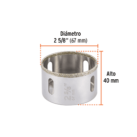 SIERRA COPA DIAMANTE BORDE CONTINUO 7/16” DIAM 2 5/8” TRUPER