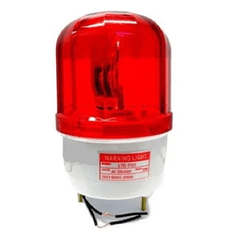 CIRCULINA 220V AC ROJO SIN SONIDO DE 10W IP65 ALTO 16.3CM