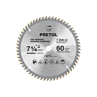 DISCO SIERRA PARA MADERA DIAM 7 1/4” 60 DIENTES PRETUL 1