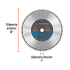 DISCO SIERRA PARA ALUMINIO DIAMETRO 12” 100 DIENTES TRUPER 1