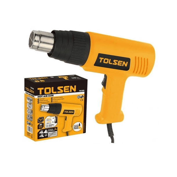 PISTOLA DE CALOR DE 2000W 230V CON RANGO DE TEMPERATURA AJUSTABLE TOLSEN OFERTA  1