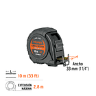 WINCHA CINTA NEGRA LARGO 10 METROS ANCHO 32mm FCN-10M TRUPER 1