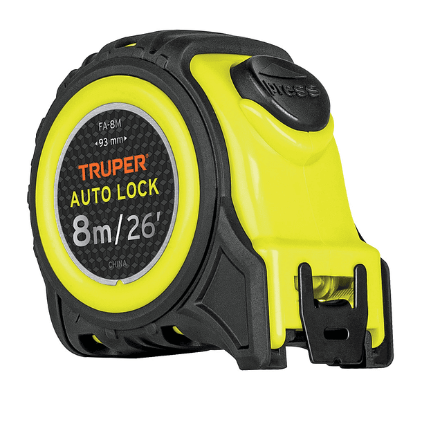 WINCHA AUTO LOCK LARGO 8 METROS ANCHO 25mm FA-8M TRUPER 1