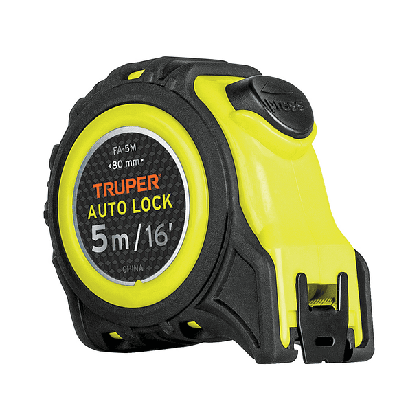 WINCHA AUTO LOCK LARGO 5 METROS ANCHO 25mm FA-5M TRUPER 1