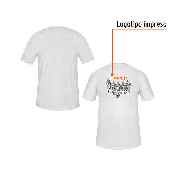 POLO ALGODON COLOR BLANCO PARA CABALLERO TALLA 38 TRUPER 2