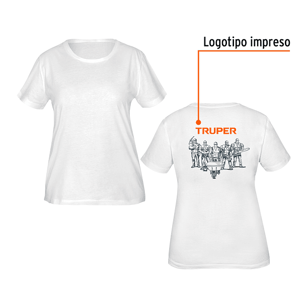 POLO ALGODON COLOR BLANCO PARA DAMA TALLA G TRUPER 2