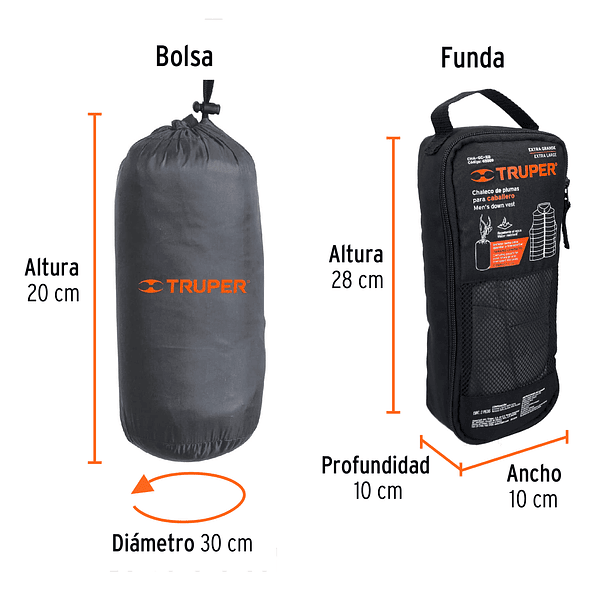 CHALECO DE PLUMAS PARA CABALLERO GRIS TALLA EG TRUPER 3