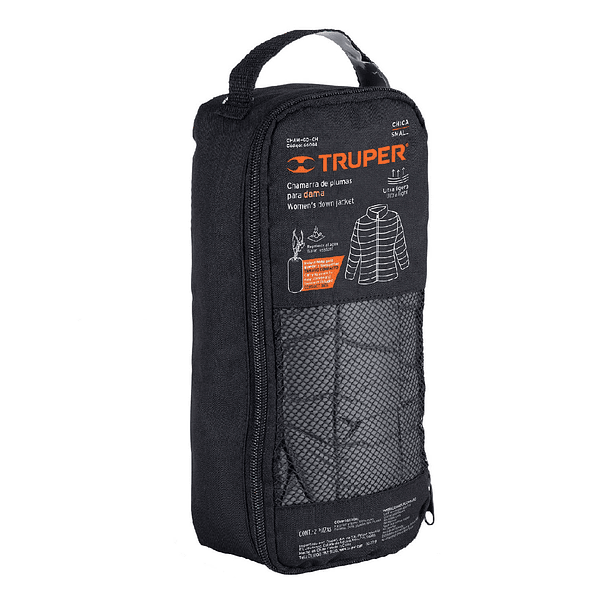 CASACA DE PLUMAS PARA DAMA GRIS TALLA CH TRUPER 5