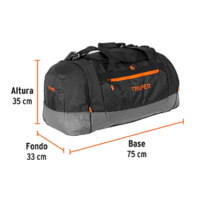 MALETA DEPORTIVA 85 LITROS L 75 x A 35 x F 33 cm TRUPER