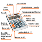 CALCULADORA DE ESCRITORIO SOLAR Y PILA B 10 x L 15 cm TRUPER 2