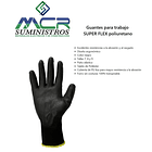 GUANTES PARA TRABAJO SUPER FLEX POLIURETANO NEGRO (PRECIO POR DOCENA) 1