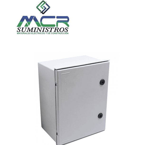 TABLERO GABINETE POLIESTER ADOSABLE 400X300X200 con placa de base IP 65 RAL 7035 